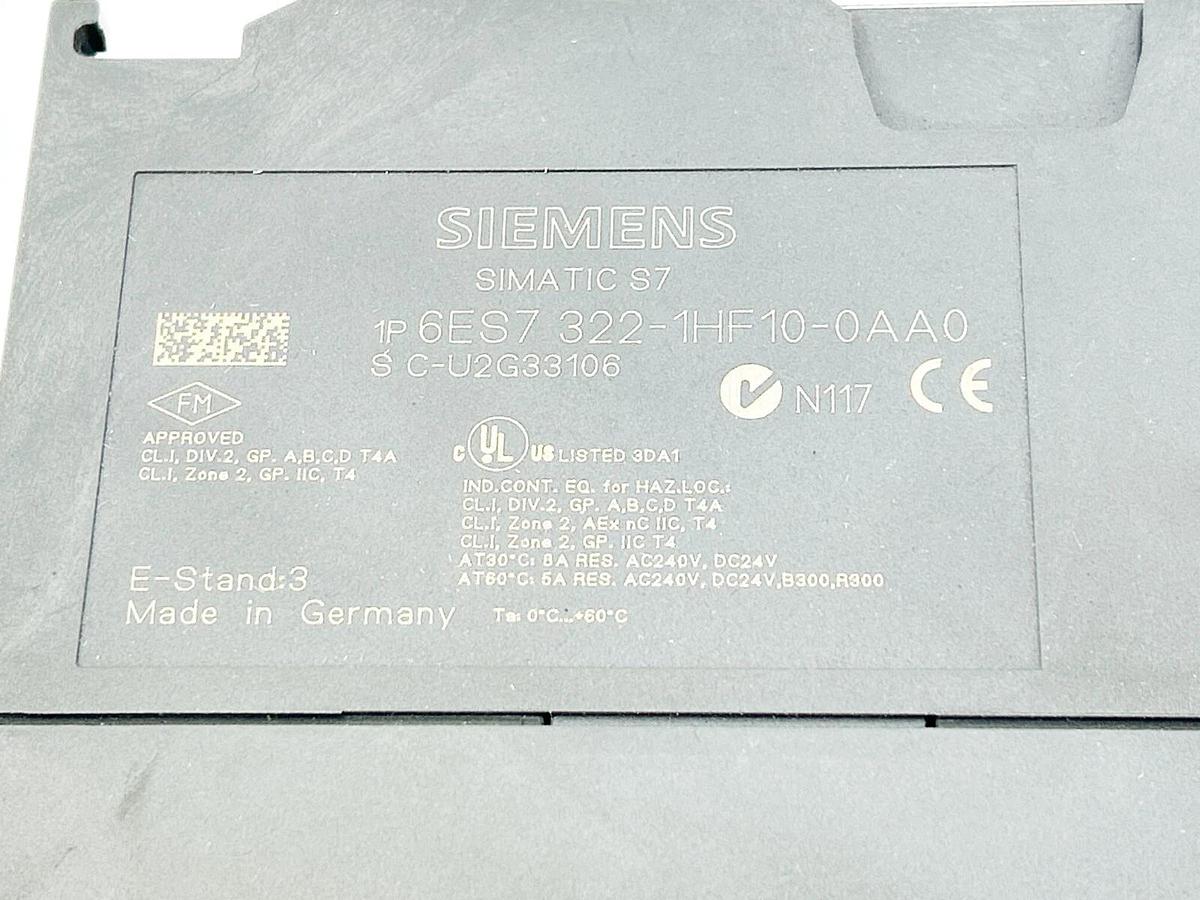 New Siemens Simatic S7 Controller 6ES7 322-1HF10-0AA0
