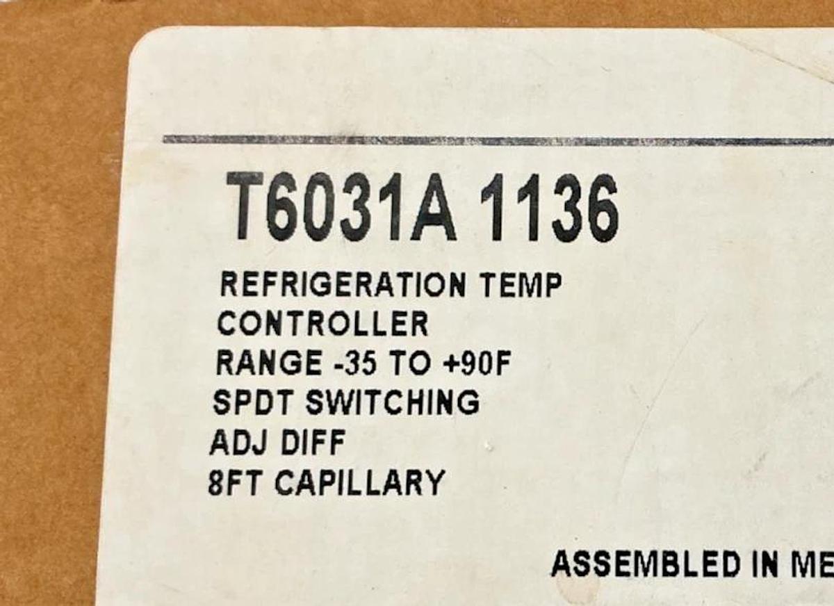 New Honeywell T6031A-1136 Refrigeration Temp Controller Range -35 to +90F