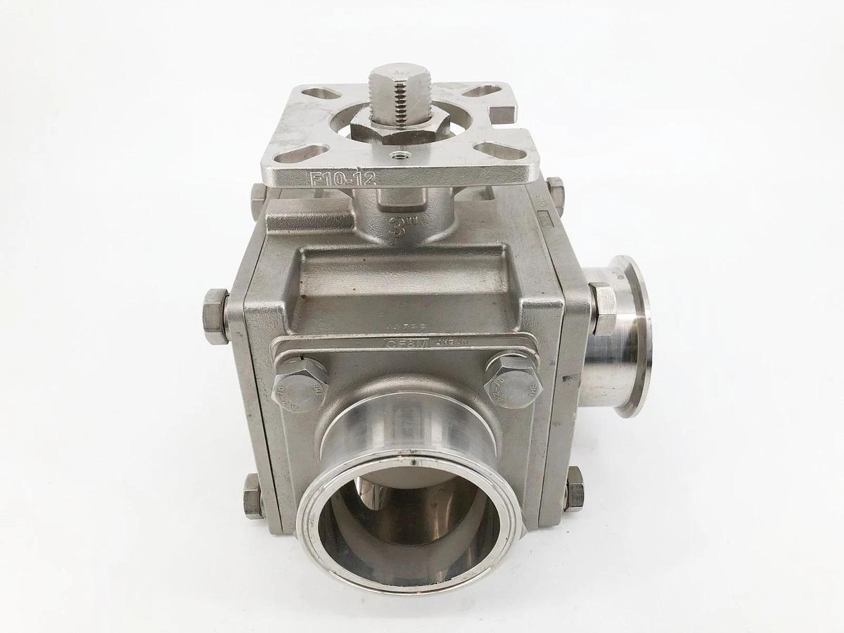New Haitima 3" CF8M 1000WOG Ball Valve 3-Way Stainless Steel - No Box