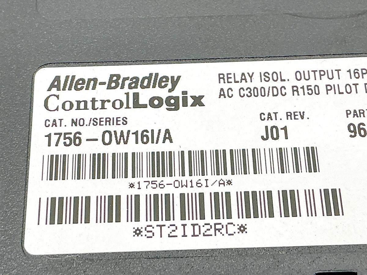 Used Allen Bradley 1756-OW16I Ser. A Relay ISOL Module 16PT 24VDC - No Box