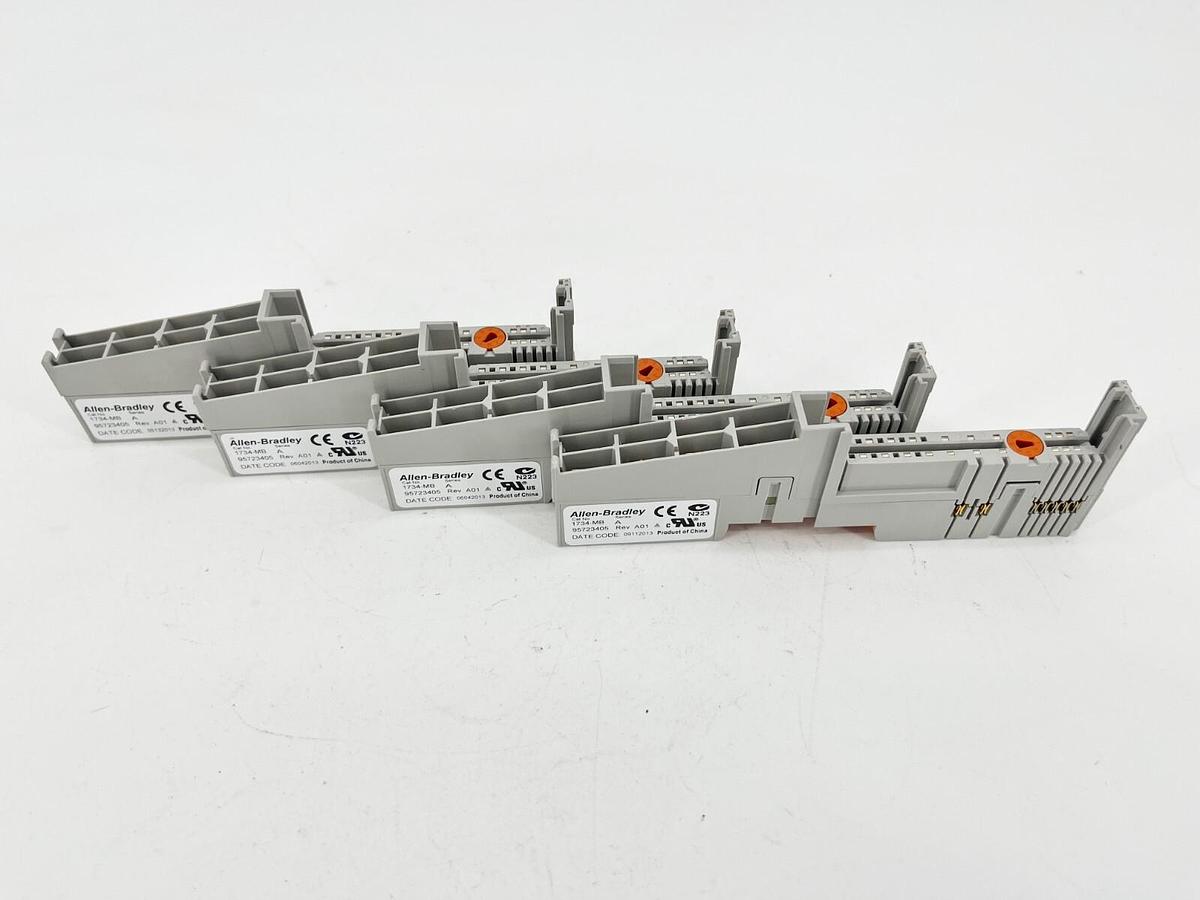 Used Lot of 4 Allen Bradley 1734-MB Ser. A Point I/O Module Mounting Bases