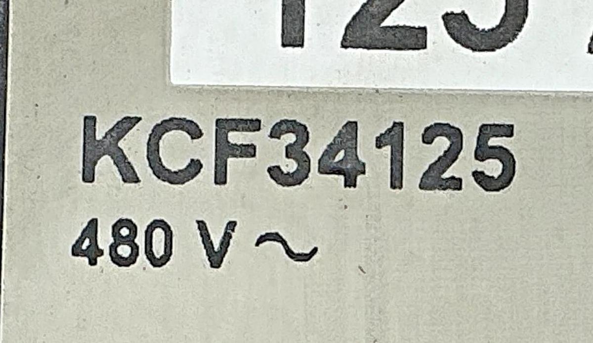 New Square D KCF34125 Circuit Breaker 3-Pole 125A 480V 50/60HZ