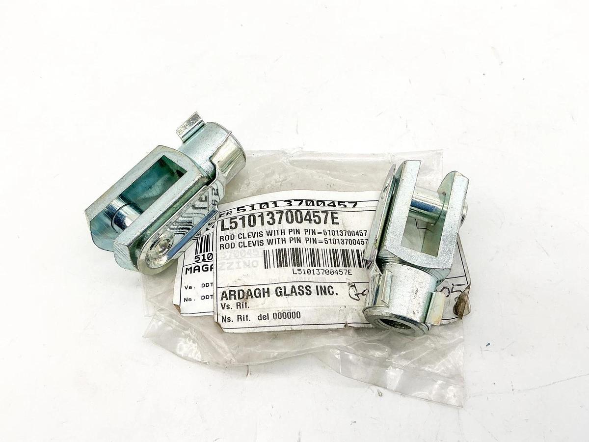 New Lot of 2 Forcella Con Perno 51013700457 Clevis Fastner M10X1.25 ZN