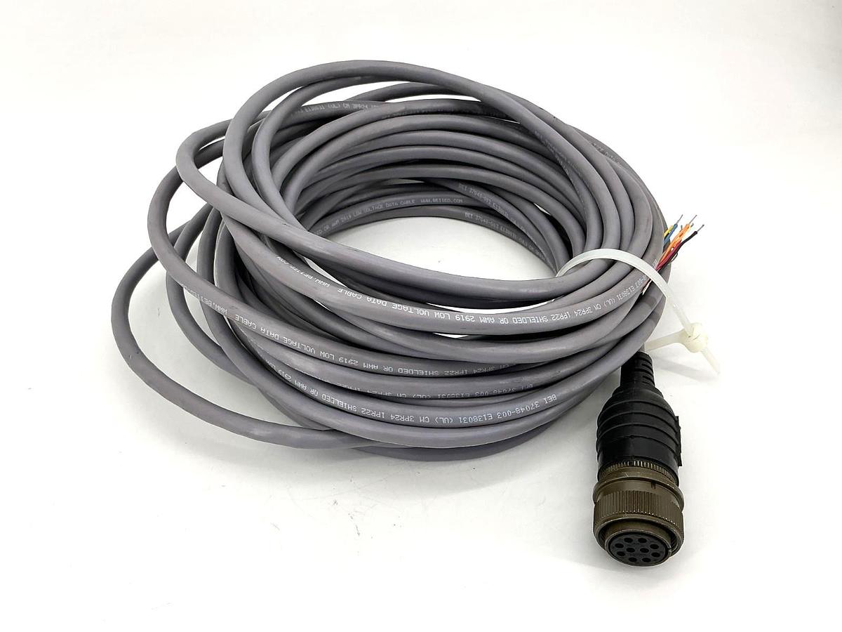 New BEI Sensors 924-31186-18 Cordset Assembly Female Cable 10-Pin ~45ft - No Box