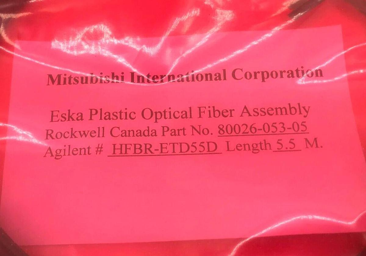New Allen Bradley 80026-053-05-R Fiber Optic Cable 5.5 Meter Length