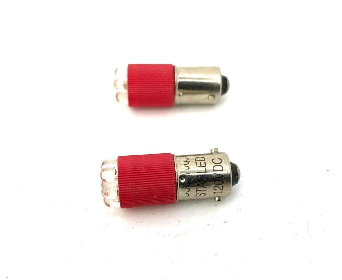 Lot of 2 New STARLED SSB-1005 LED Lamps Red 120VDC
