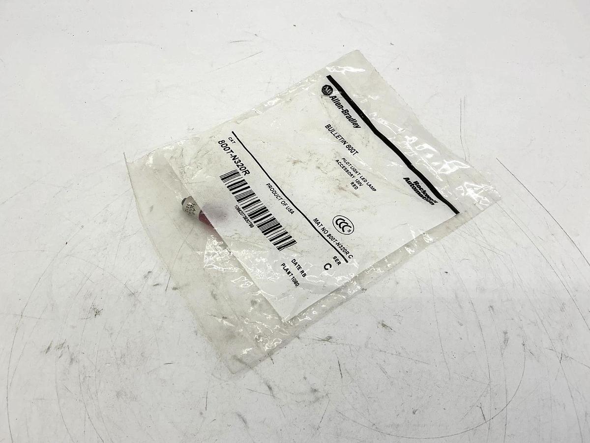 New Allen Bradley 800T-N320R Ser C Pilot Light Accessory LED Light Bulb 120V Red