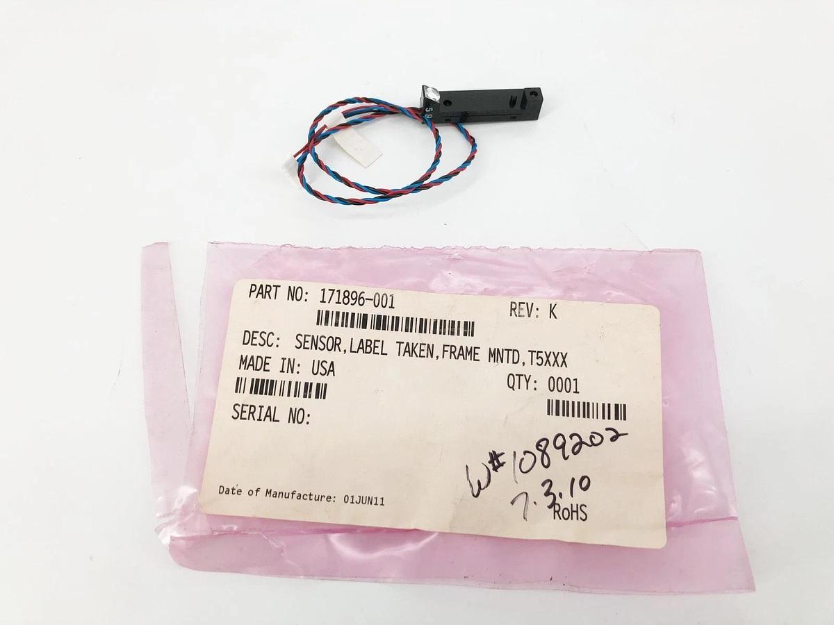 New 171896-001F Frame Mounted Label Taken Sensor for T5000 SL5000 Printers Rev K