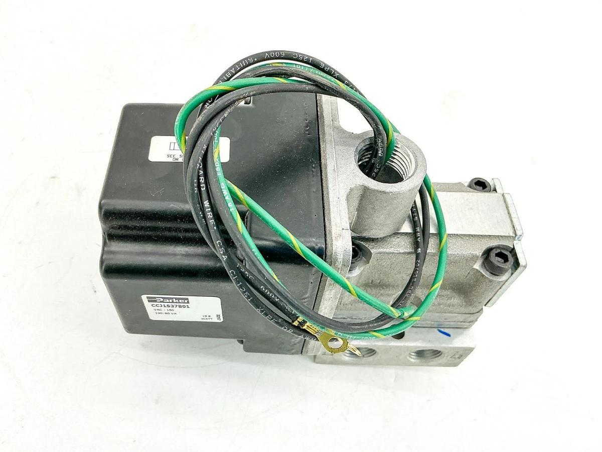 New Parker CCJ1S37B01 3/8" Solenoid Valve 120VAC
