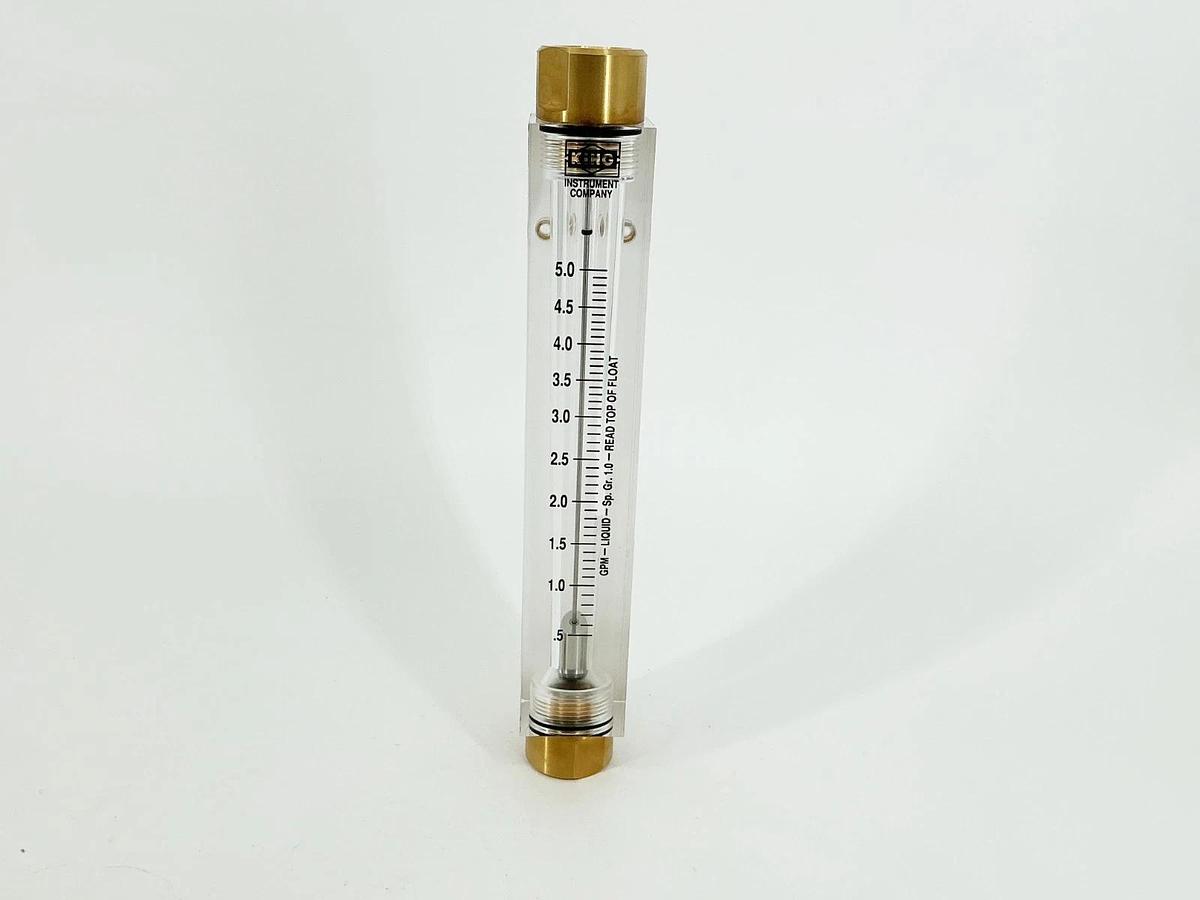 New King Instrument Co. 7511115B08 Flow Meter 150PSI 5GPM 1/2" NPT - No Box