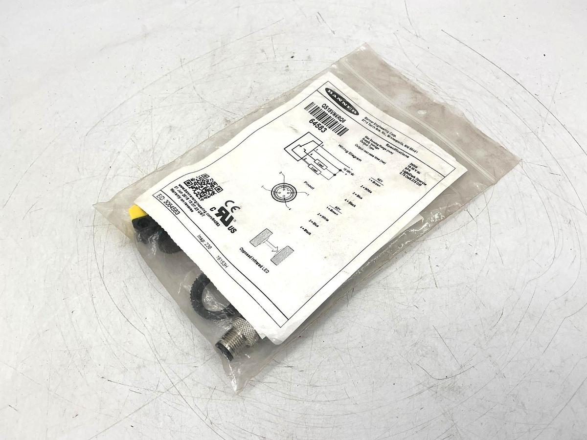 New Banner Engineering QS18VN6RQ5 Photoelectric Sensor 4-Pin 10-30VDC 64583
