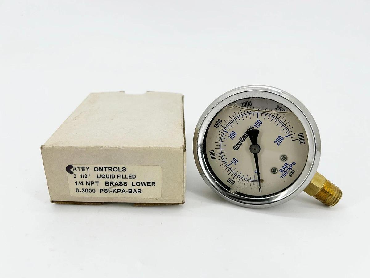 New 0-3000 PSI Pressure 2-1/2" Gauge11/4NPT