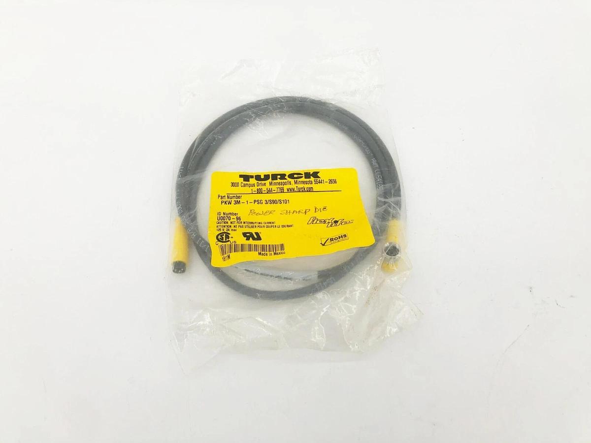 New Turck PKW 3M-1-PSG 3/S90/S101 Cordset 125V 2 A U0070-96