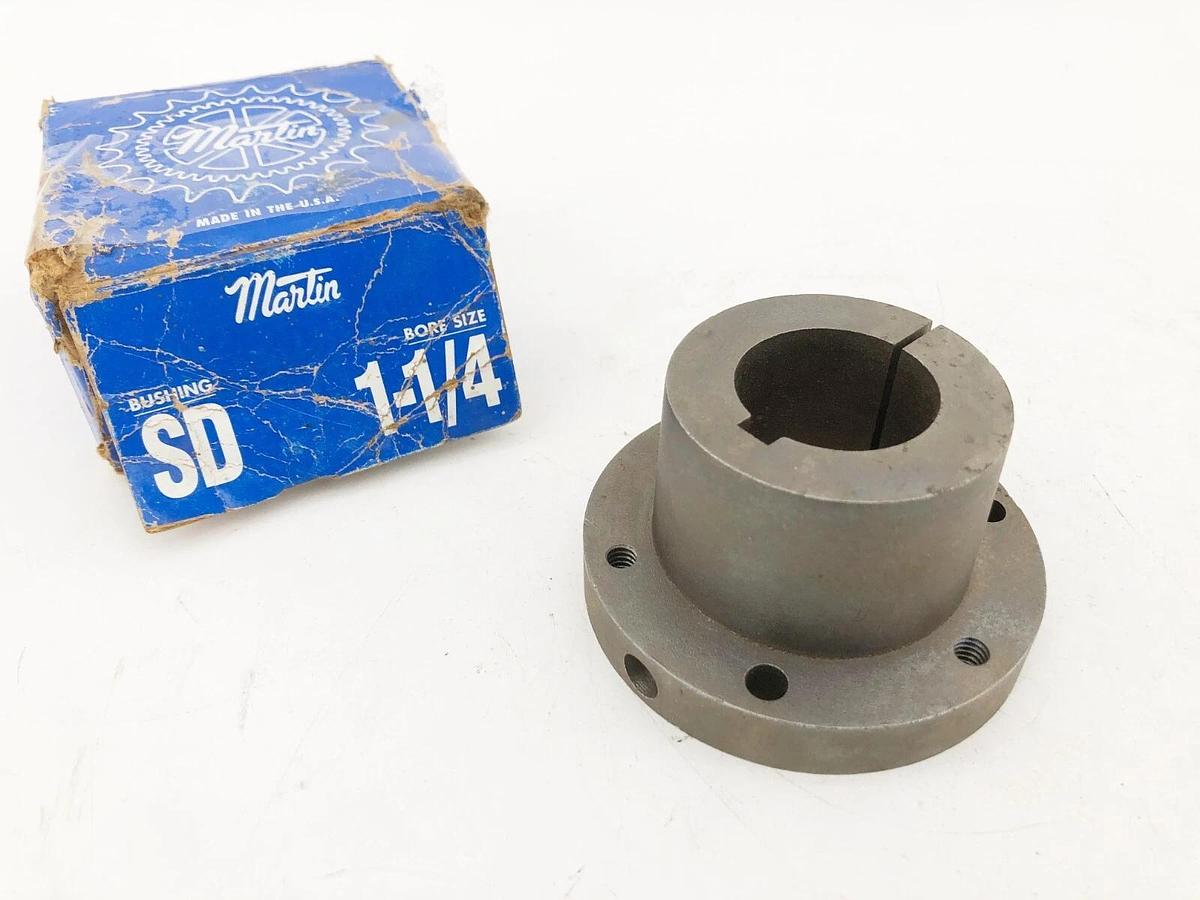 New Martin SD 1-1/4 QD Busing 1-1/4" Bore 3-1/4" Flange 1/4" Keyway
