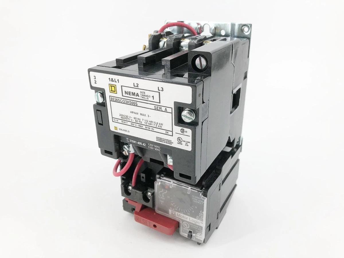 New Square D 8536SCO3V02H300S AC Magnetic Starter 120V NEMA 1 Ser. A