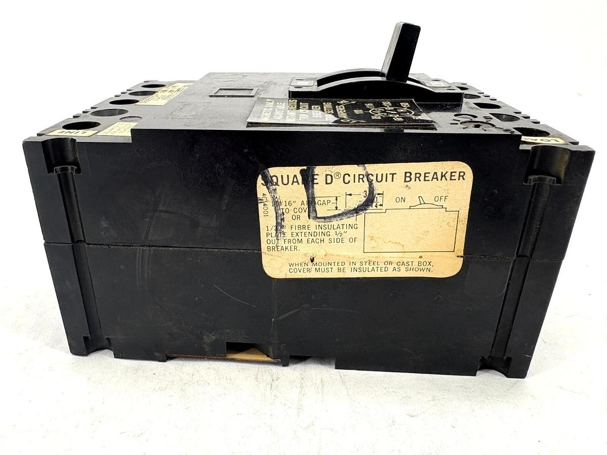 Used Square D FAL-36015-13M 15A Circuit Breaker 600VAC 3-Pole