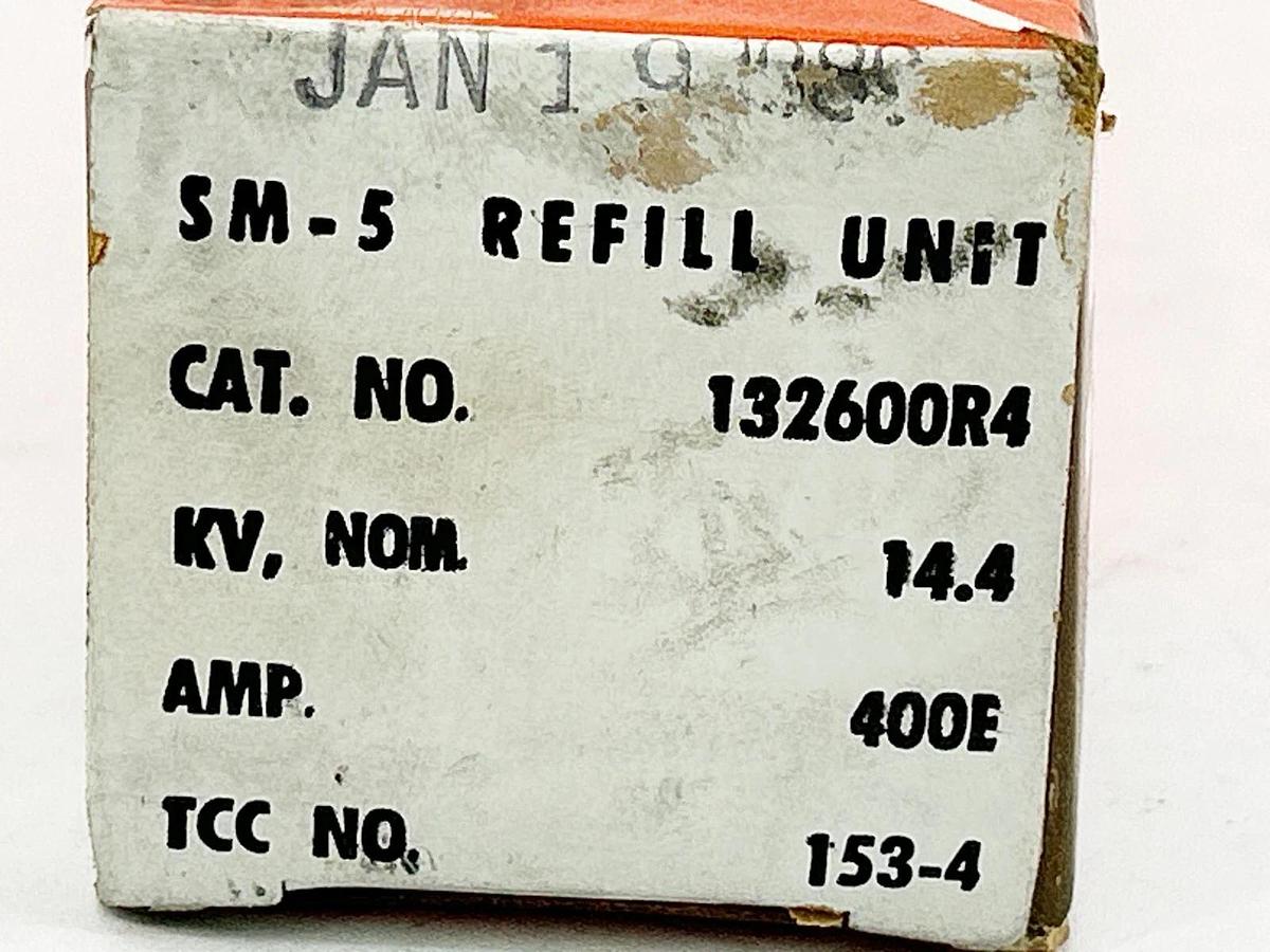 New S&C Electric 132600R4 SM-5 Fuse Refill Unit 400A 14.4KV Standard Speed