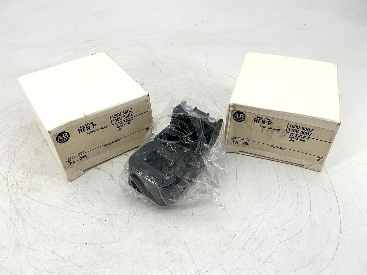 Lot of 2 New Allen Bradley PA-236 Ser # Relay Operating Coil 110/120VAC 50/60HZ