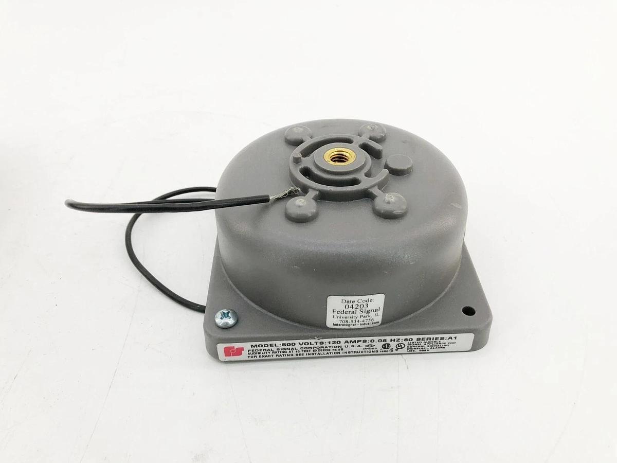 New Federal Signal 506-120-1 Bell Indoor/Outdoor 120VAC Gray 5T589 A-6 - No Box