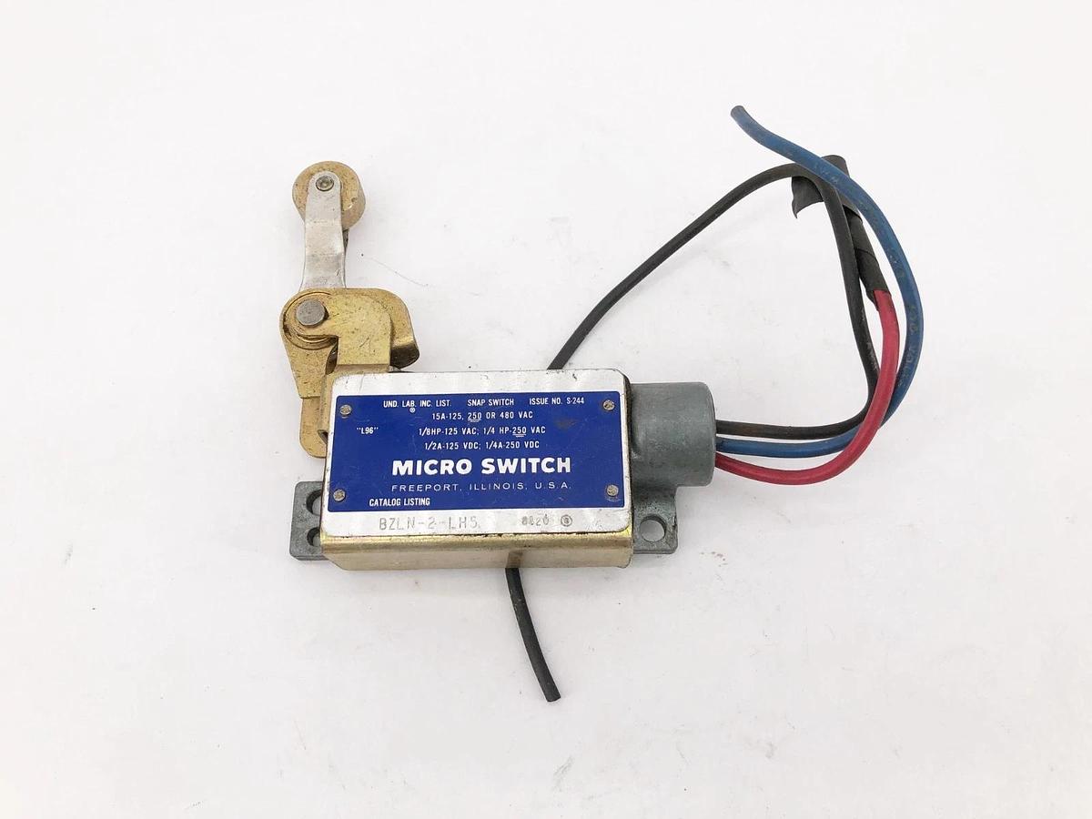 Used Honeywell Microswitch BZLN-2-LH5 Roller Limit Switch 15A 125-480VAC