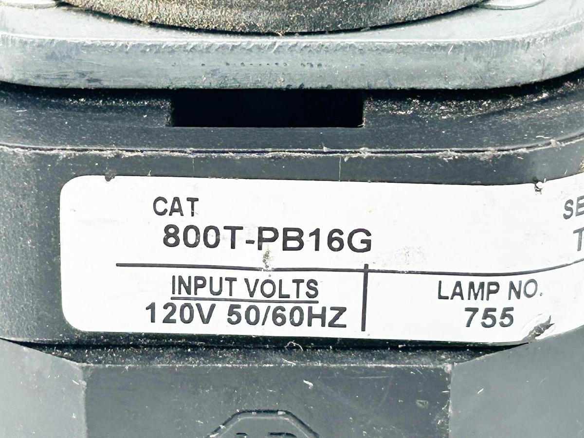 Used Allen Bradley 800T-PB16G Push Button 30mm Illuminated 120V 50/60Hz Ser.T