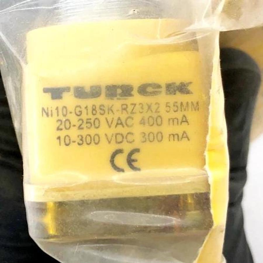New Turck NI10-G18SK-RZ3X2 55MM Proximity Sensor 20-250VAC 4331700 - No Box