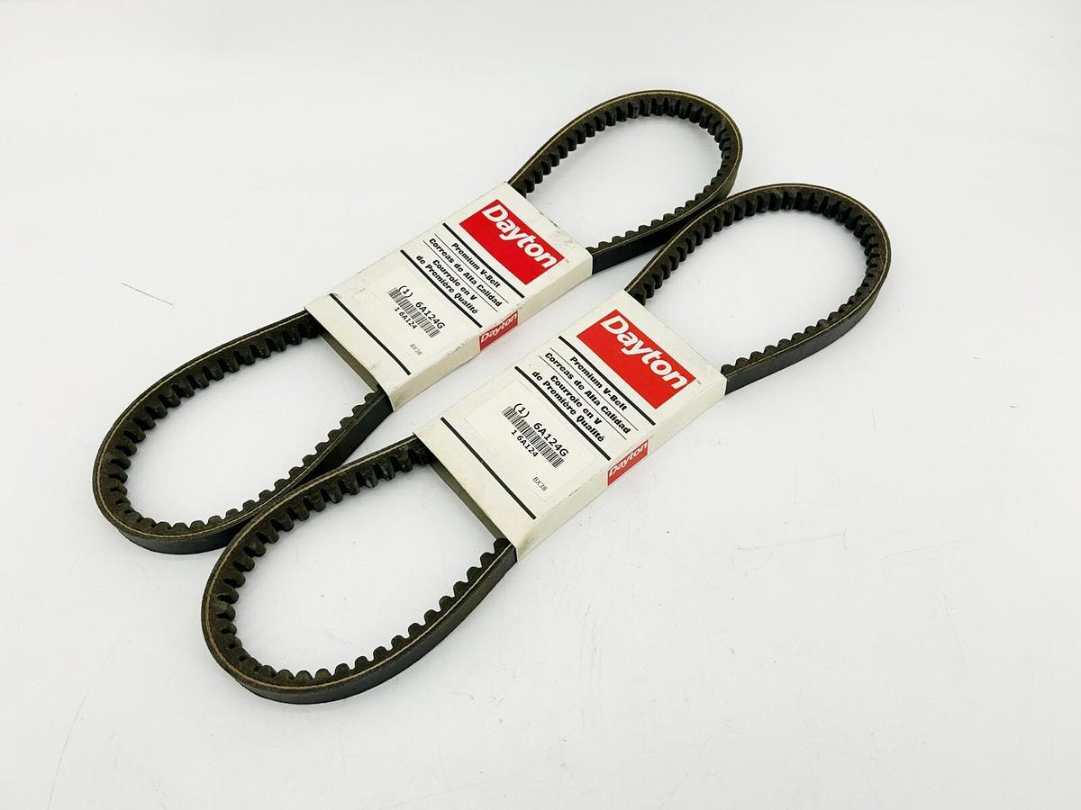 Lot of 2 New Dayton 6A124G Belts, 5/8" X 41", BX38
