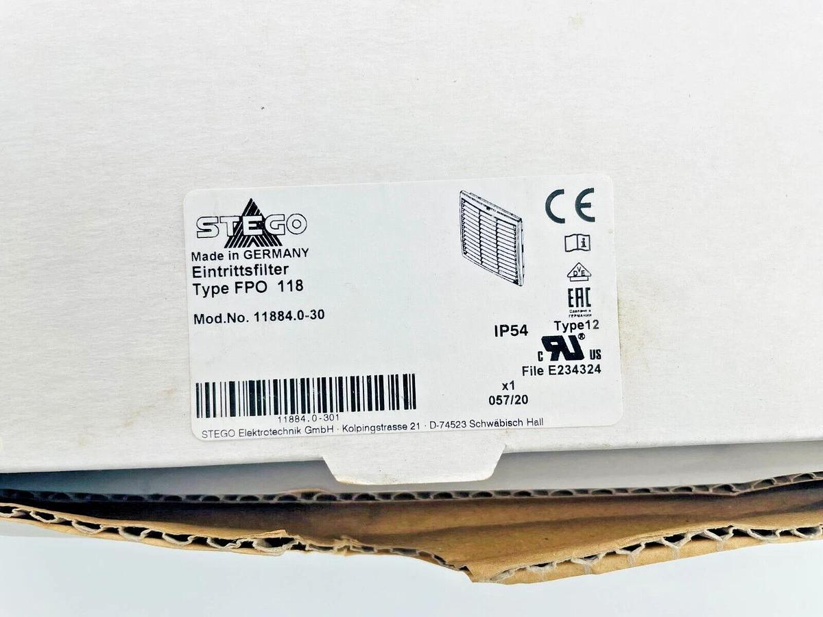 New Stego 11884.0-30 Vent for OUT Filter Fan 322mm X 322mm X 25mm FPO 118