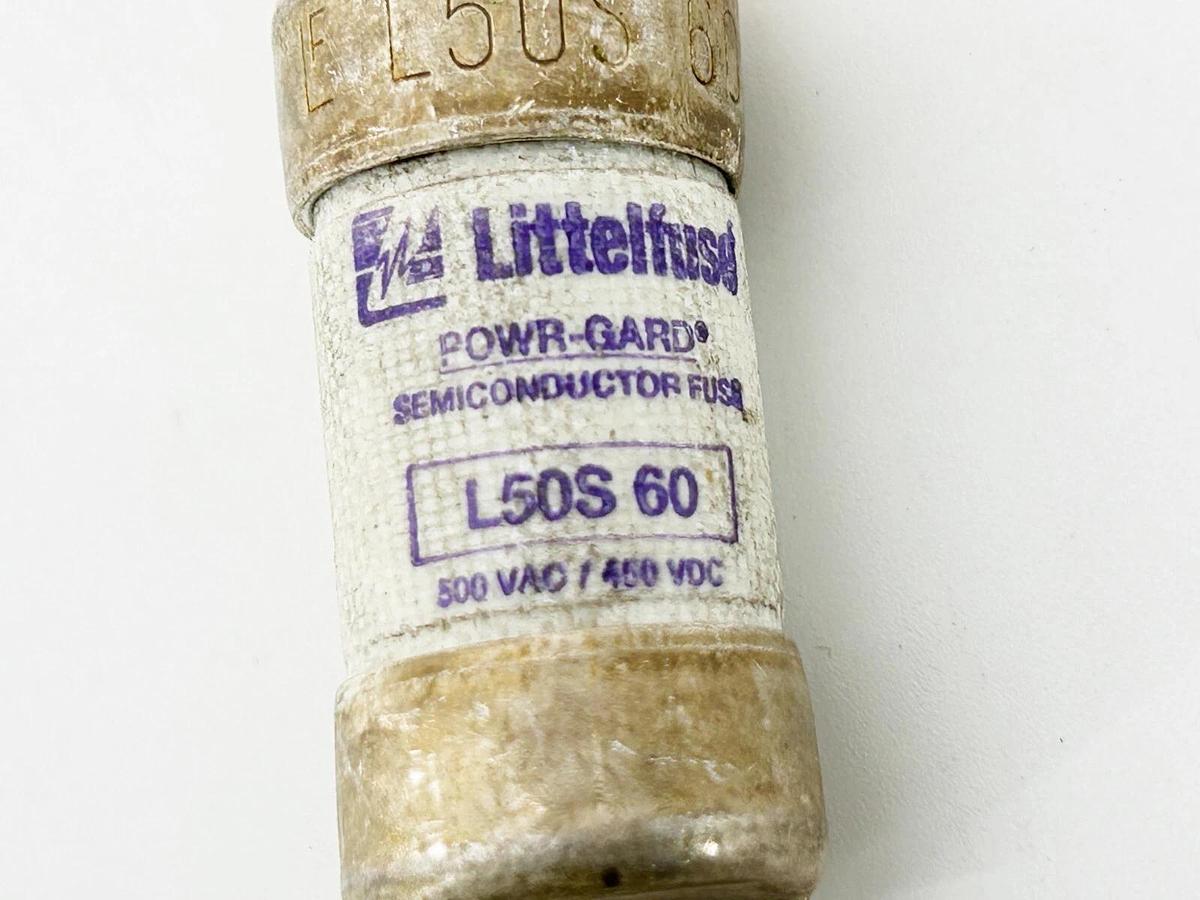 Used Lot of 2 Littelfuse L50S-60 Very Fast Acting Semiconductor Fuse 60A 500V