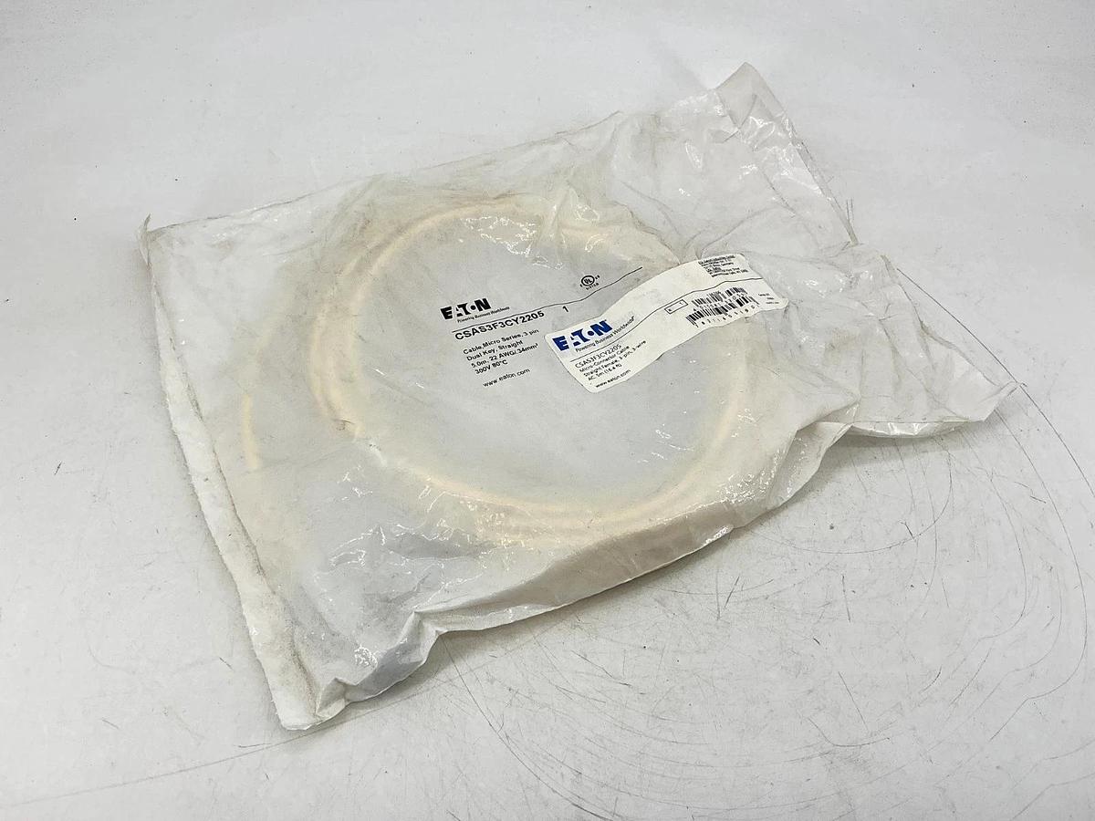 New Eaton CSAS3F3CY2205 Ser B1 Micro-Connector Cable Female 3Pin 3Wire 5m/16.4ft