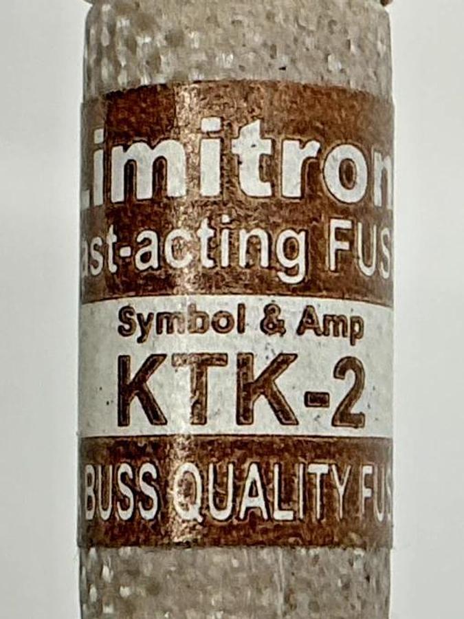 Lot of 3 New Bussmann KTK-2 Limitron Fast-Acting Fuse 2A 600V KTK2