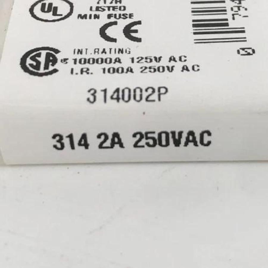 Lot of 10 New Littelfuse 314002P Ceramic Cartridge Fuses 2A 250VAC