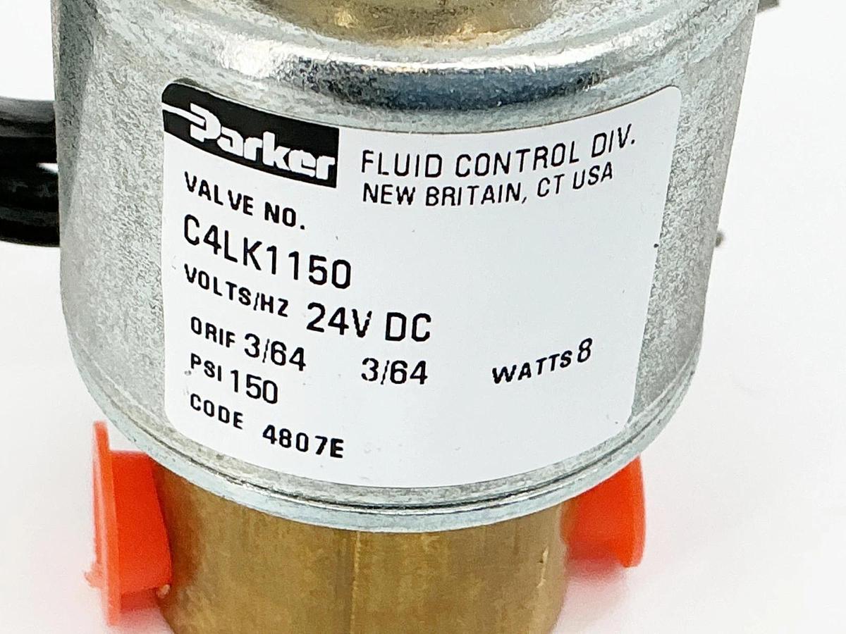 New Parker C4LK1150 Fluid Control Solenoid Valve 24V 150PSI 8W