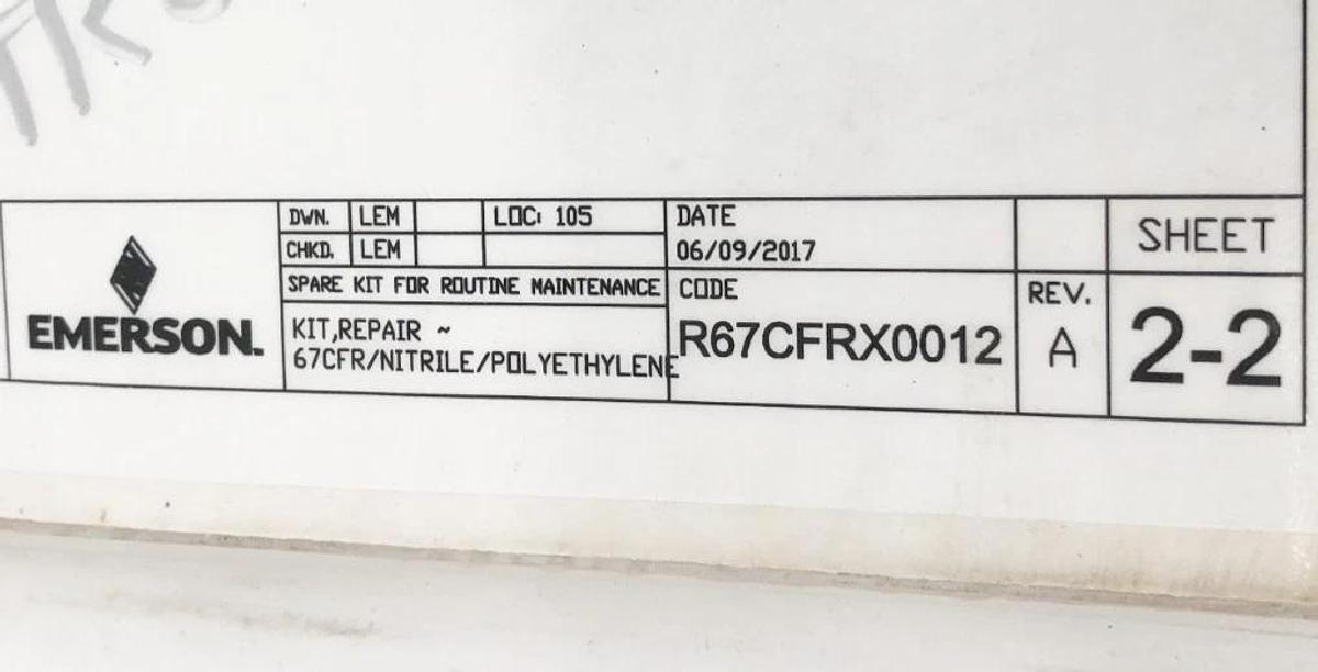 New Fisher Emerson R67CFRX0012 Regulator Repair Kit 67CFR