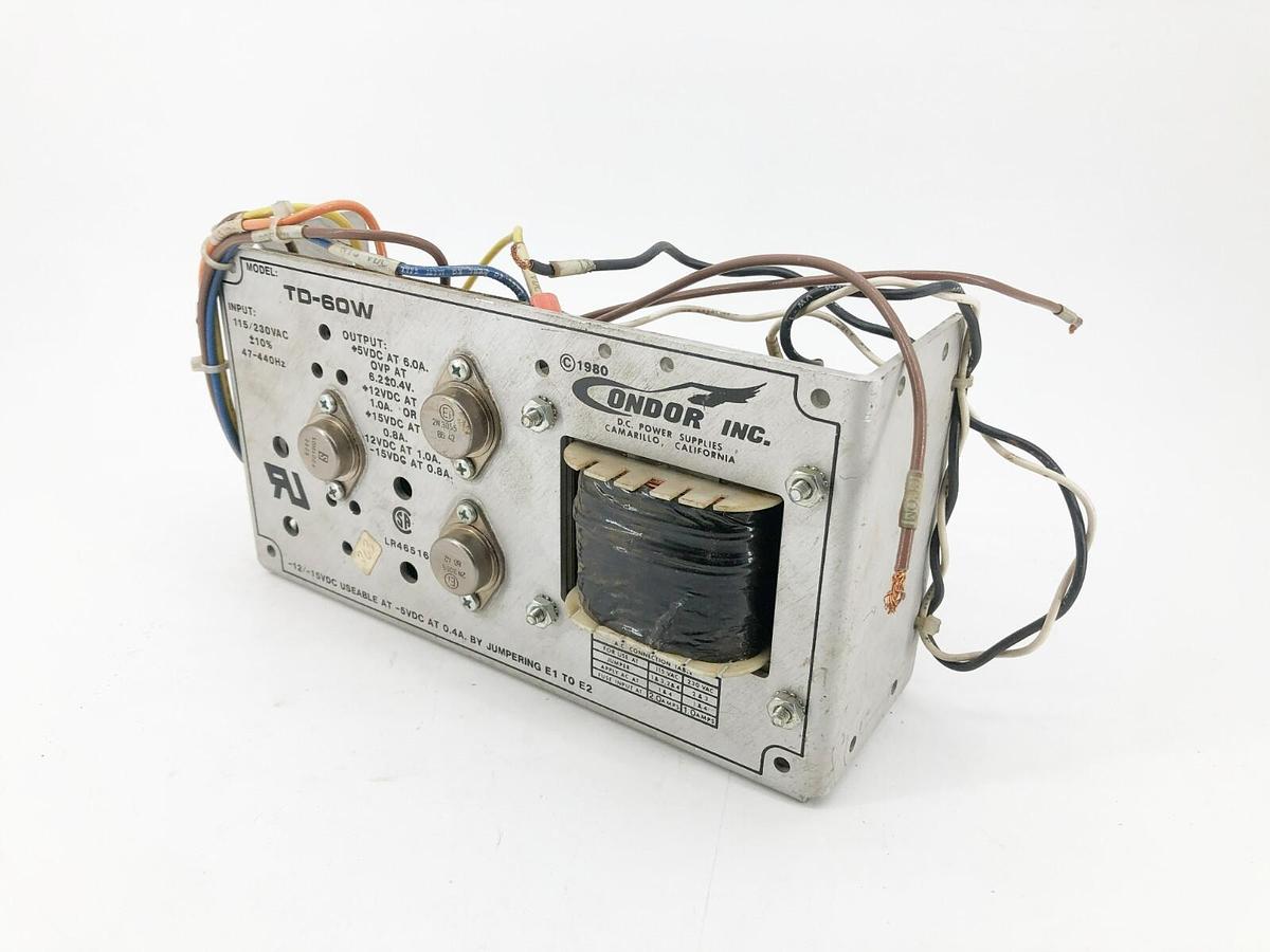 Used Condor TD-60W Power Supply 115/230VAC 47-440Hz