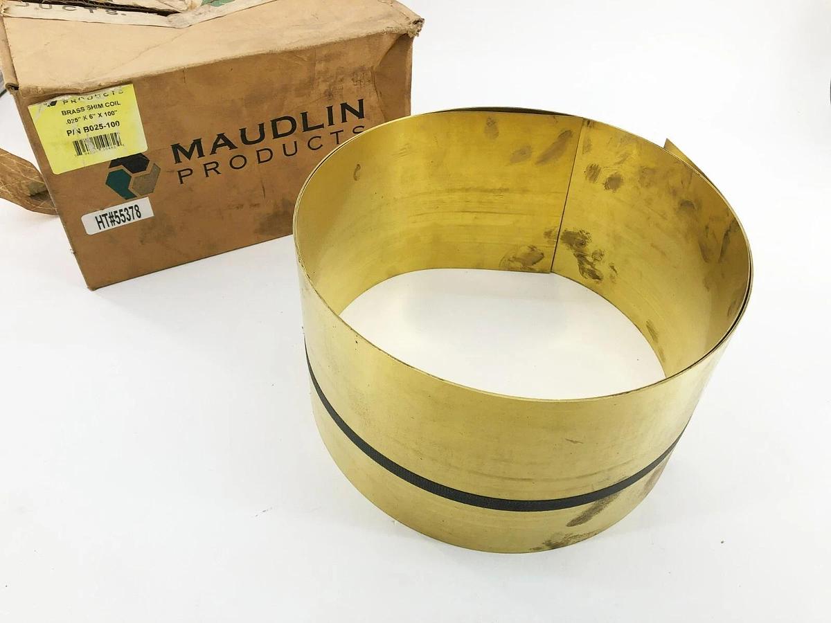 New Maudlin B025-100 Brass Shim Coil .025" x 6" x 100"