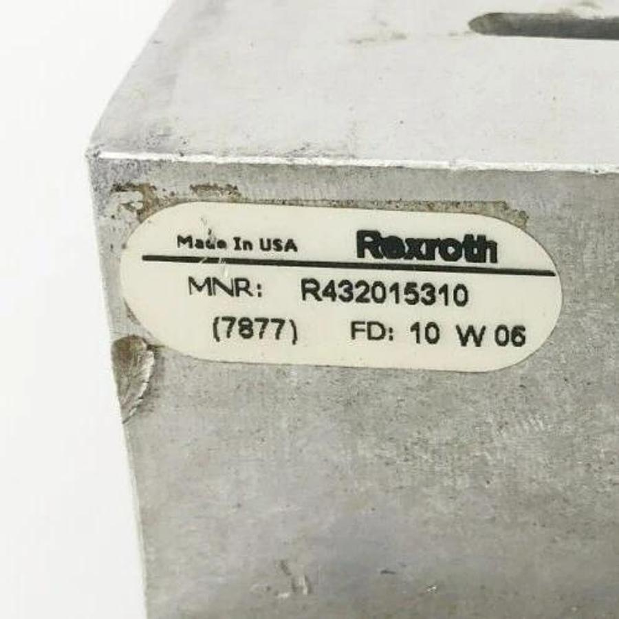 Used Rexroth R432015310 Pneumatic Valve Subplate 1" Ports