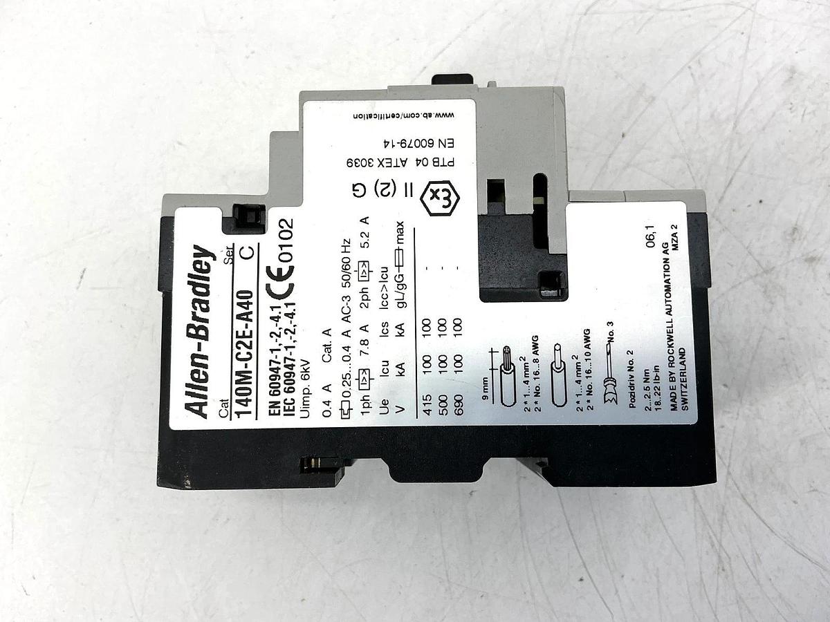 New Allen Bradley 140M-C2E-A40 Ser C Motor Protector/Circ Breaker 0.25-0.4A
