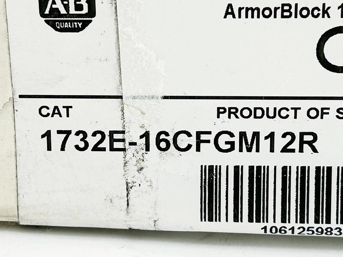 New Allen Bradley 1732E-16CFGM12R I/O Module 16 Point 24VDC Ethernet M12