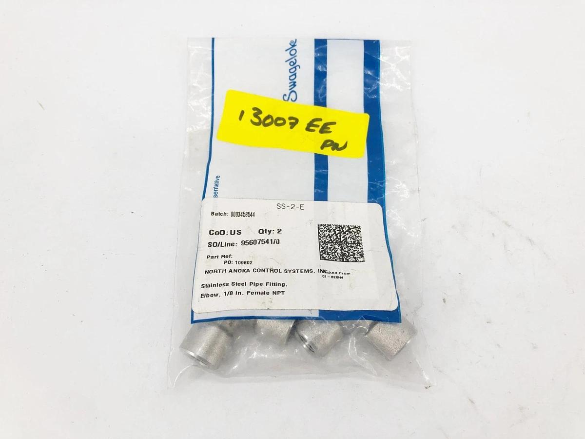 Lot of 4 New Swagelok SS-2-E Elbows 1/8" FNPT Stainless Steel