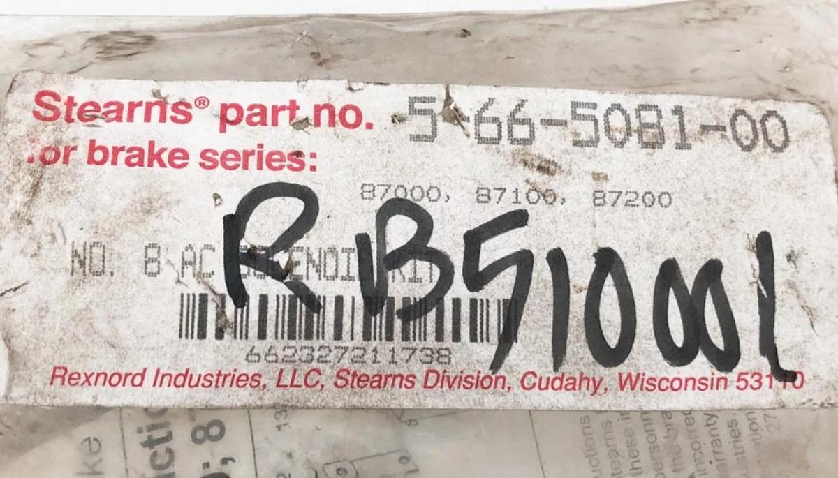 New Stearns 5-66-5081-00 #8 AC Solenoid Kit for Series 87000 87100 87200