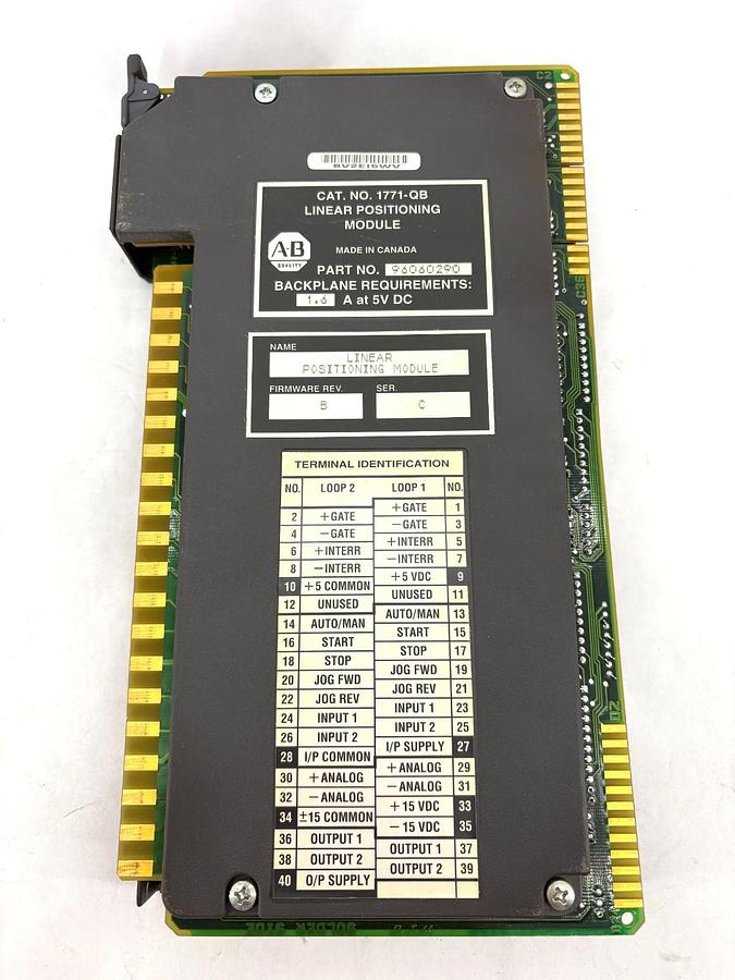 Used Allen-Bradley 1771-QB Ser. C Linear Positioning Module Firmware Revision B