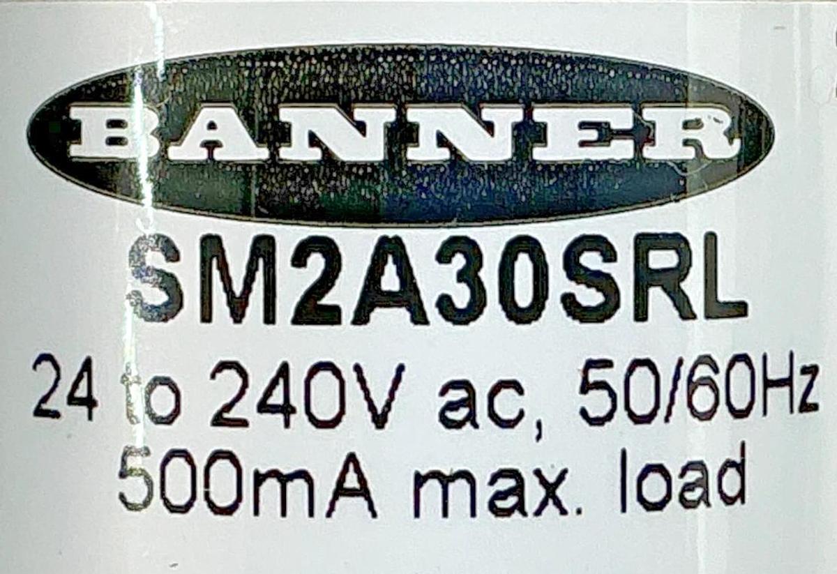 New Banner Engineering SM2A30SRL Photoelectric Sensor 24-240VAC 50/60HZ 27293