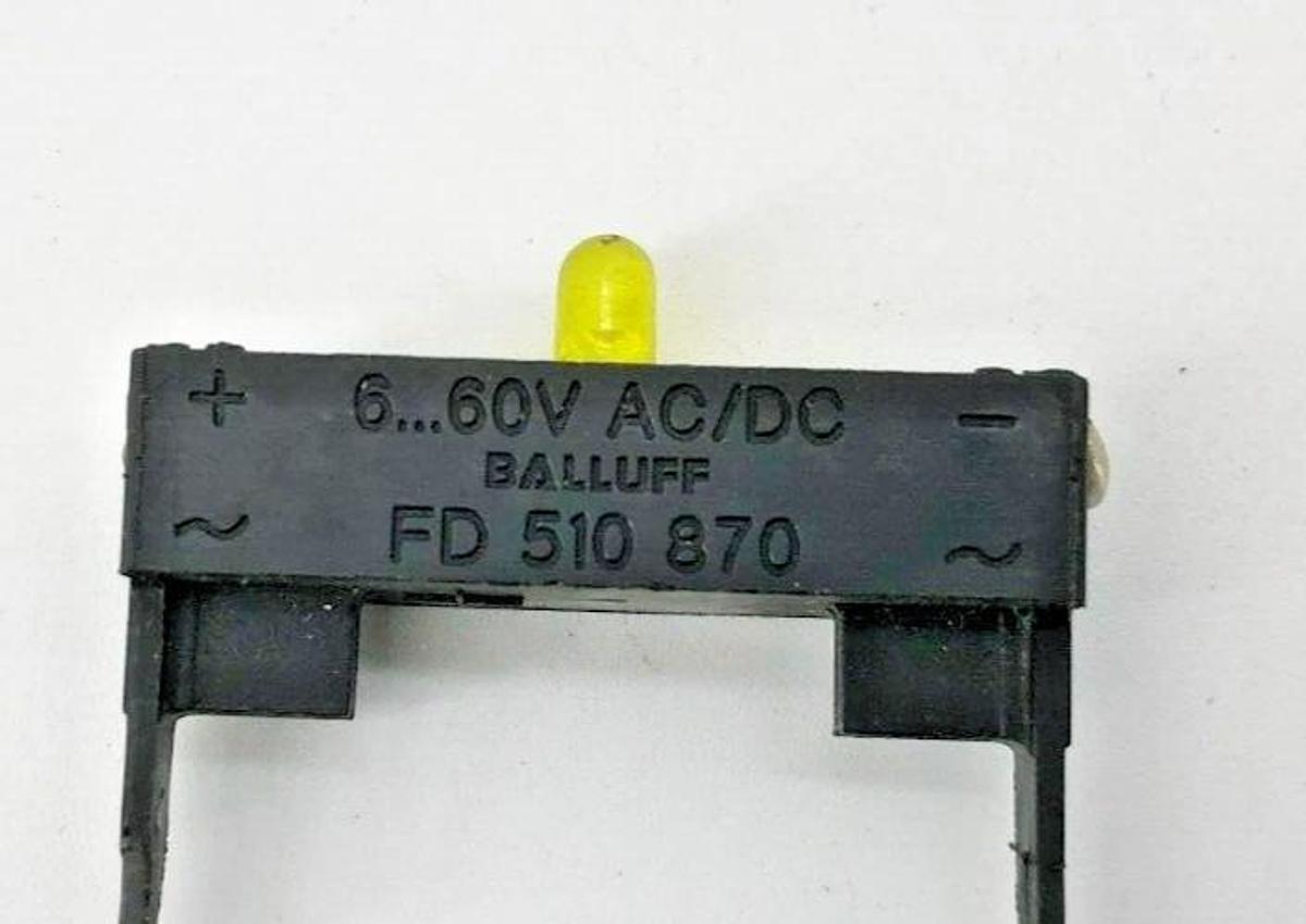 Lot of 3 New Balluff FD-510-870 LED Function Indicators 6...60VAC/DC Yellow