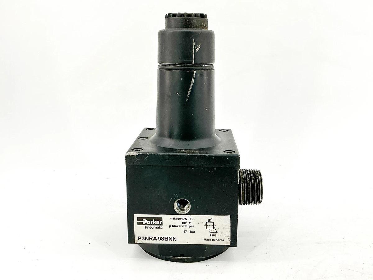 Used Parker P3NRA98BNN Pneumatic Regulator 250PSI 17 Bar