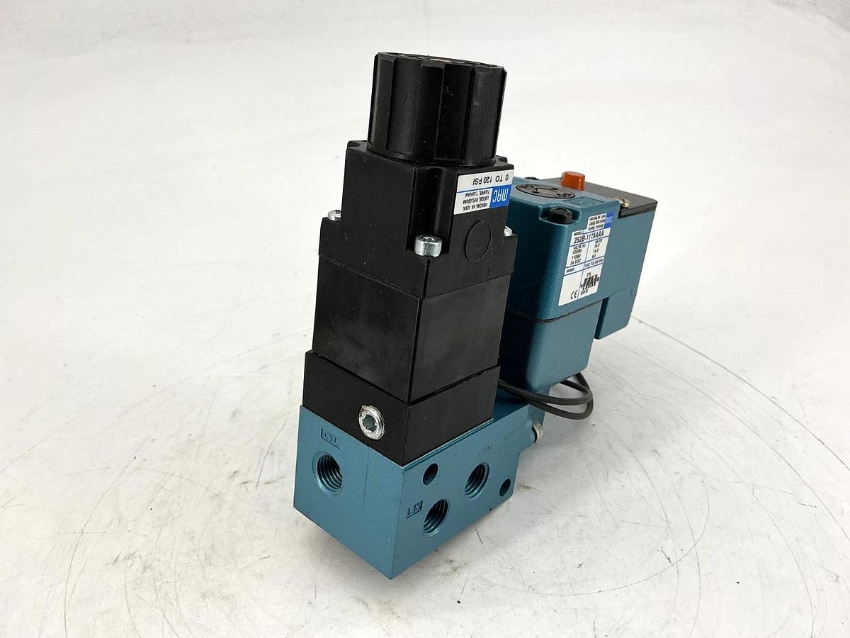 New MAC Valves 252B-117AAAA Solenoid Valve 3-Way 15W 150PSI 120VAC 24VDC -No Box