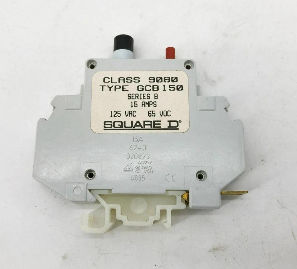 New Square D 9080 GCB-150 Circuit Breakers 15A 125VAC 65VDC Series B