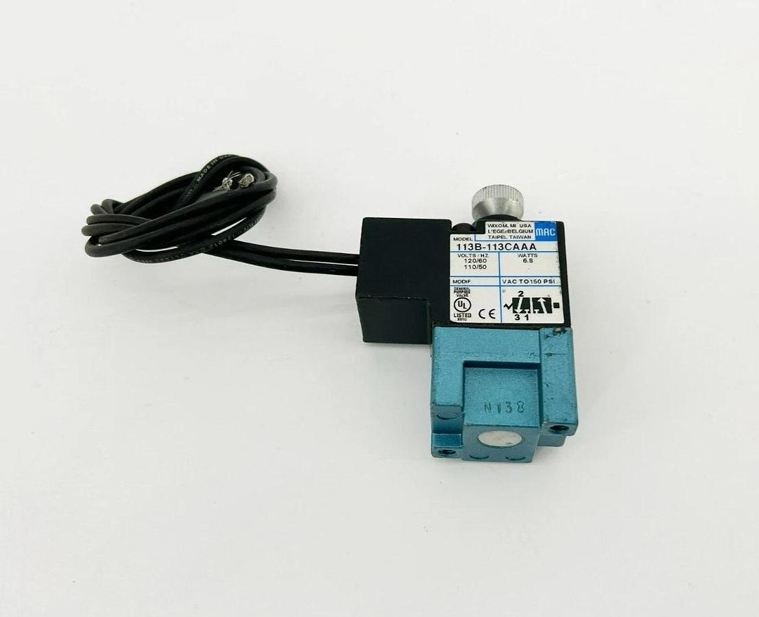 New MAC Valves 113B-113CAAA Solenoid Valve 110/120V, 6.8W