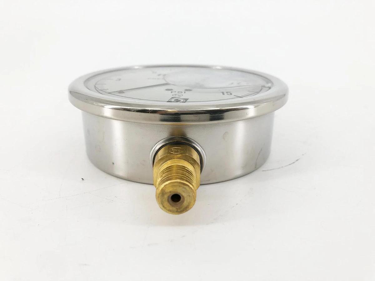 New Trerice D82LFB4002LA080 Pressure Gauge D82LFB 4" 0-15psi 1/4" LM - No Box