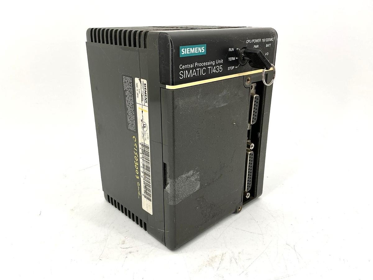 Used Siemens TI435-CPU Central Processing Unit CPU/Power 110/220VAC w/ Key 435-CPU
